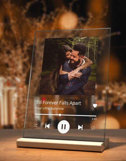 Load image into Gallery viewer, Personalized Gift Glass Art Music Plaque, Song Plaque, Spotify Sign
