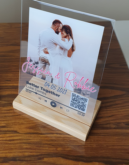 Load image into Gallery viewer, Personalized Gift Glass Art Music Plaque, Song Plaque, Spotify Sign
